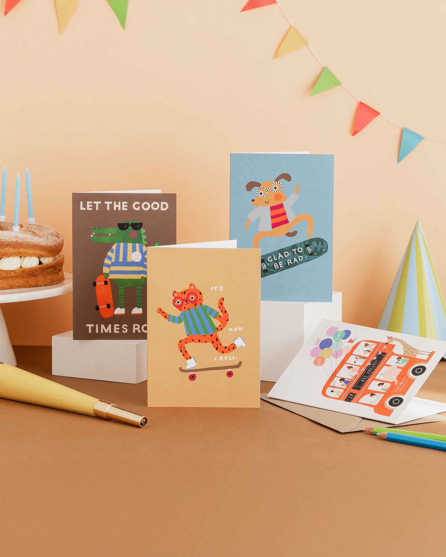 Let the Good Times Roll Croc Greeting Card