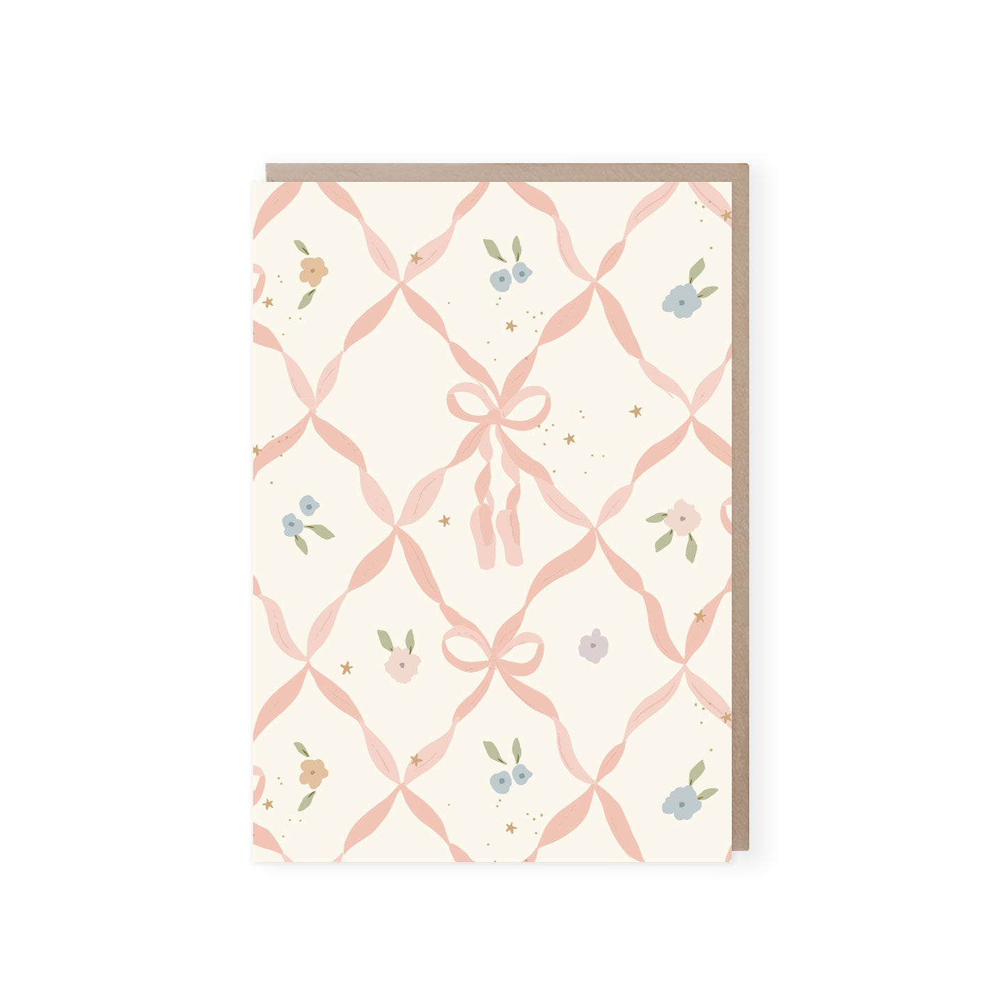 Pretty Ogee Ribbon Greeting Card