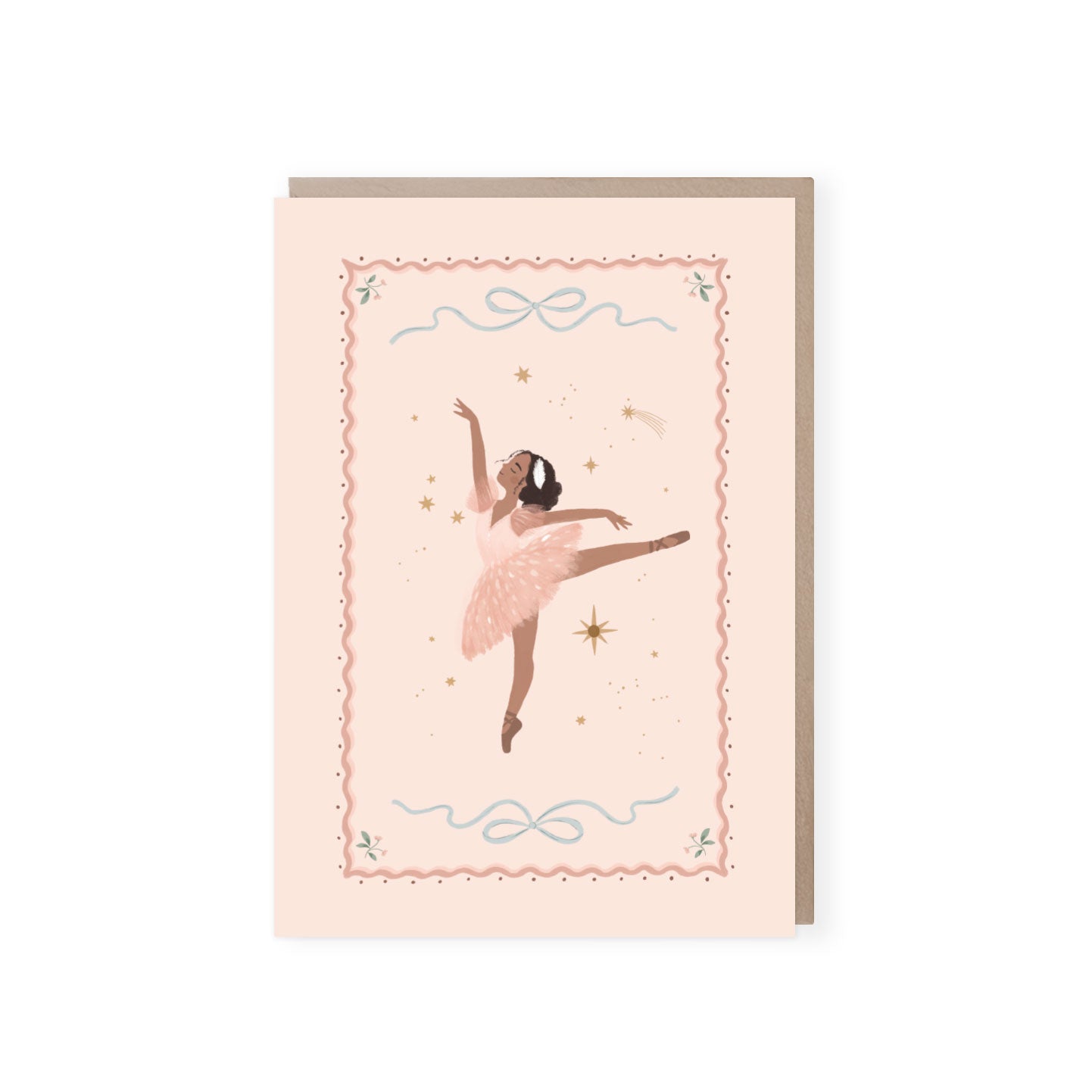 Arabesque Pose Ballerina Greeting Card