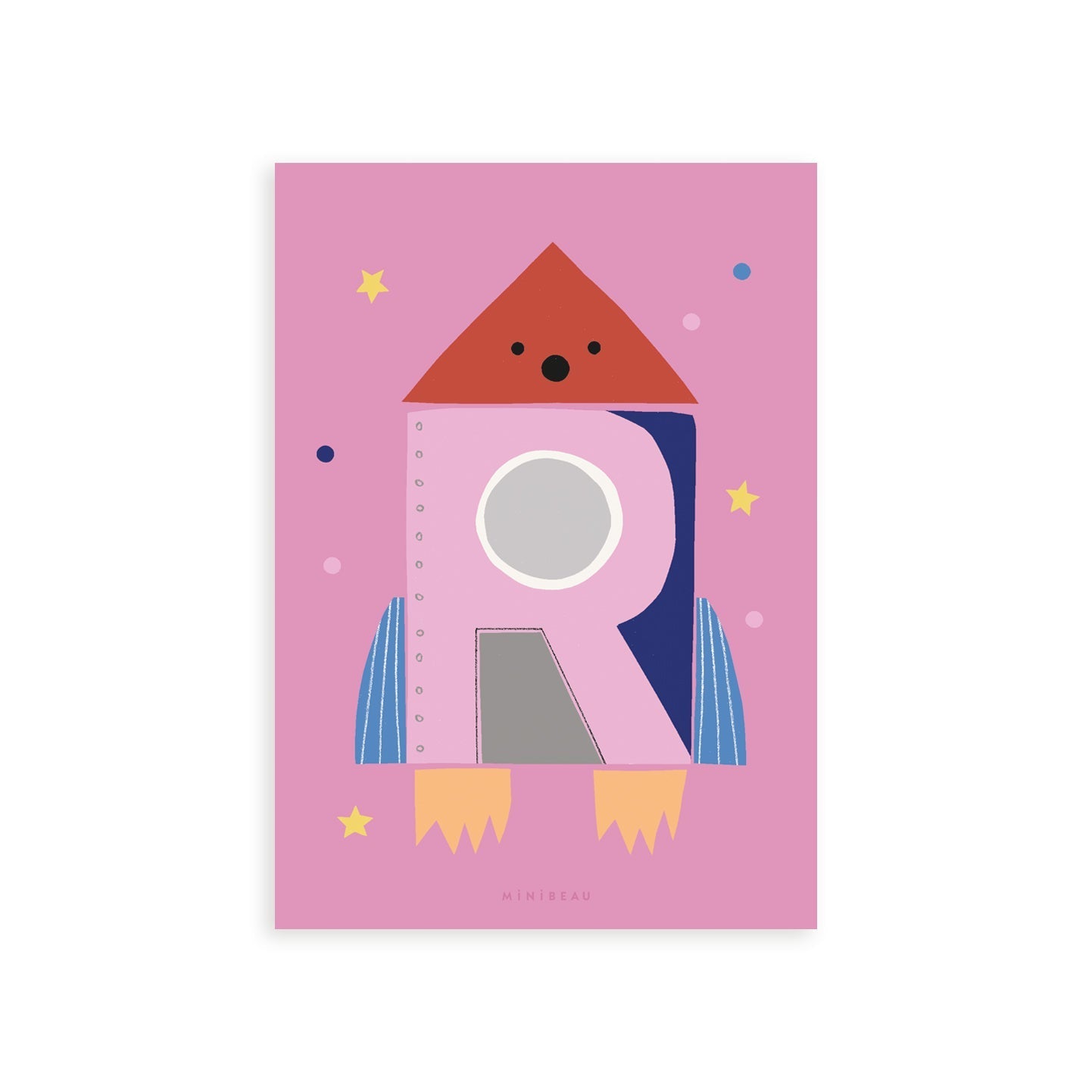 Happy Alphabet Initial Art Prints - J - R