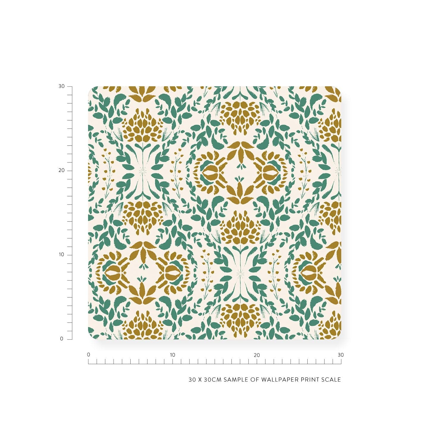 Woodland Leaves Green Wallpaper Sample