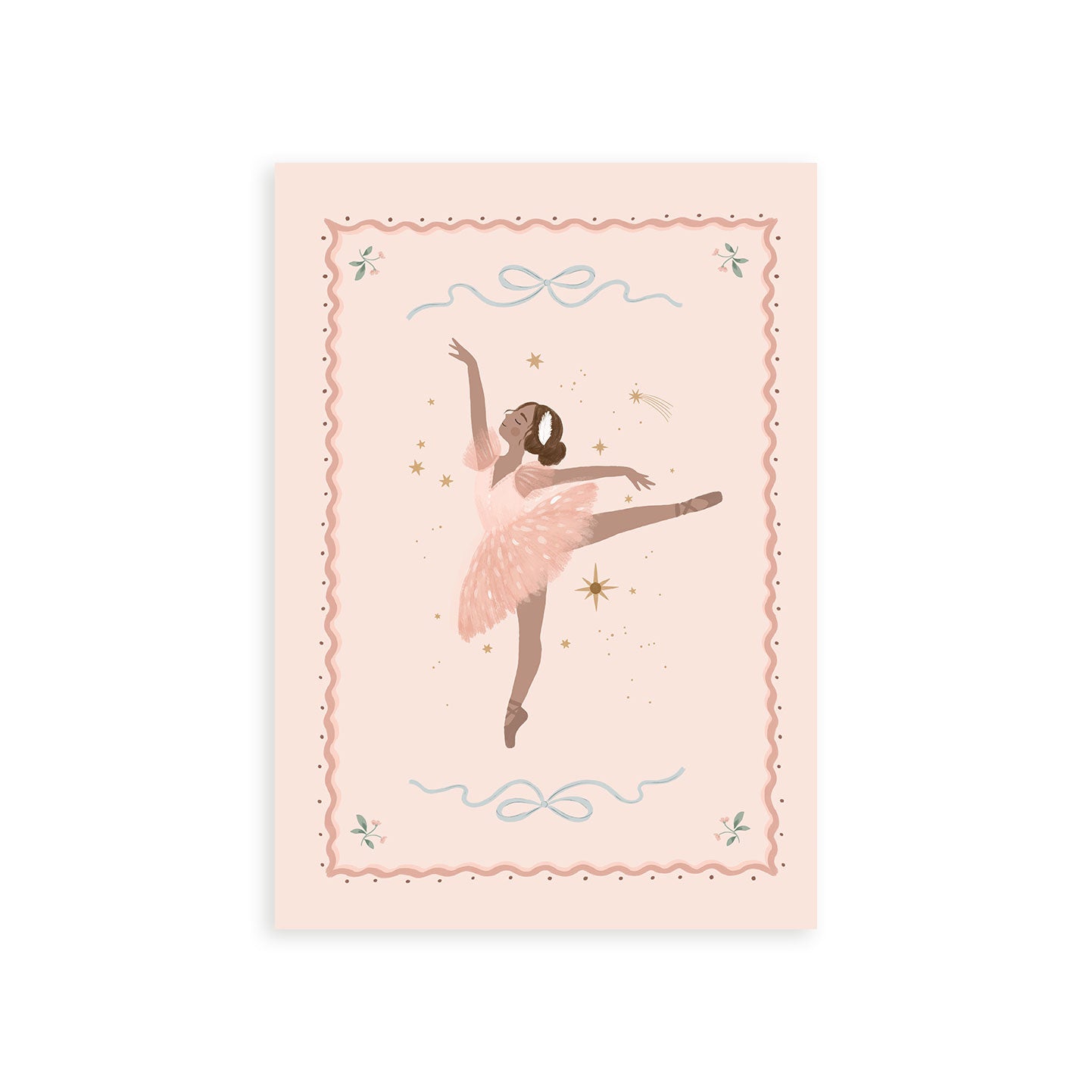 Arabesque Pose Ballerina Art Print