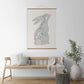 Floral Bunny Blue Wall Hanging