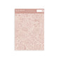Wallpaper sample of pink line work animals and florals such as rabbits, hedgehogs, frogs, tortoise, mice and birds. 